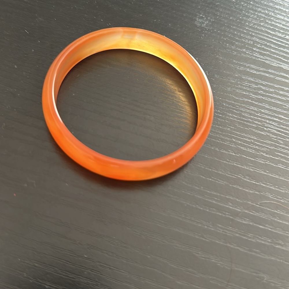 Orange glass bangle - Picture 3 of 5